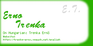 erno trenka business card